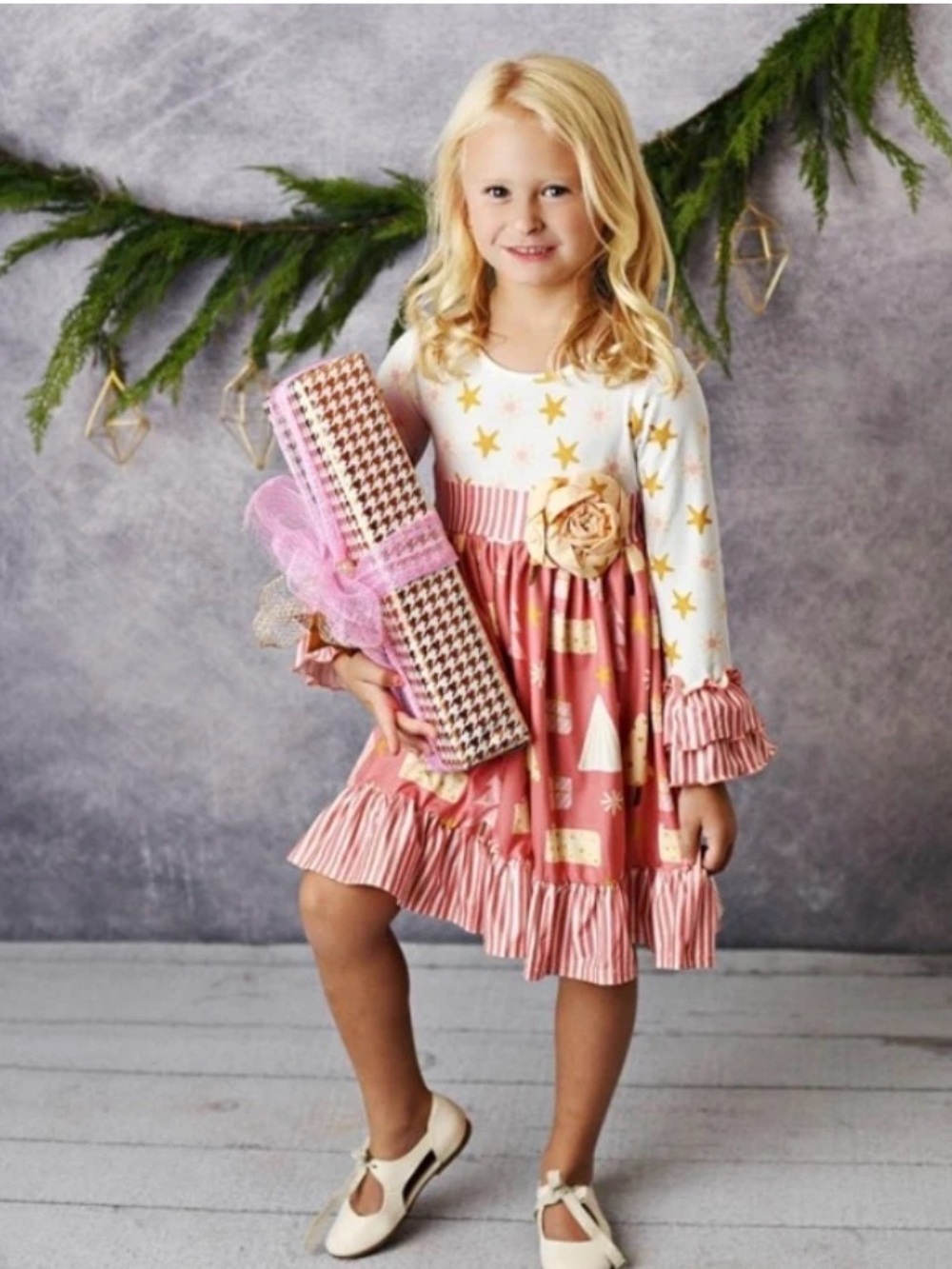Oopsie Daisy The McKenna Pink Tree dress